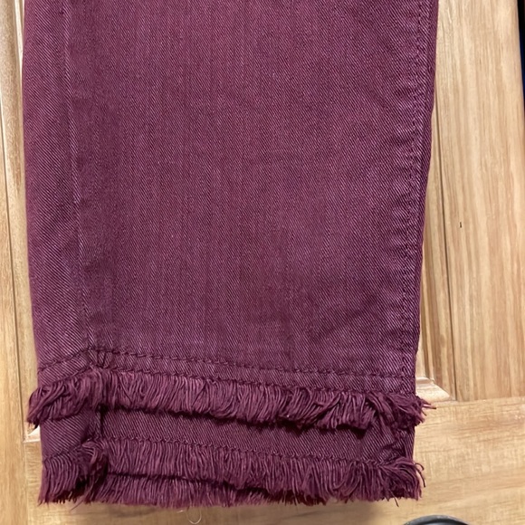 Loft, Burgundy jeans, Size 12 - Picture 2 of 10